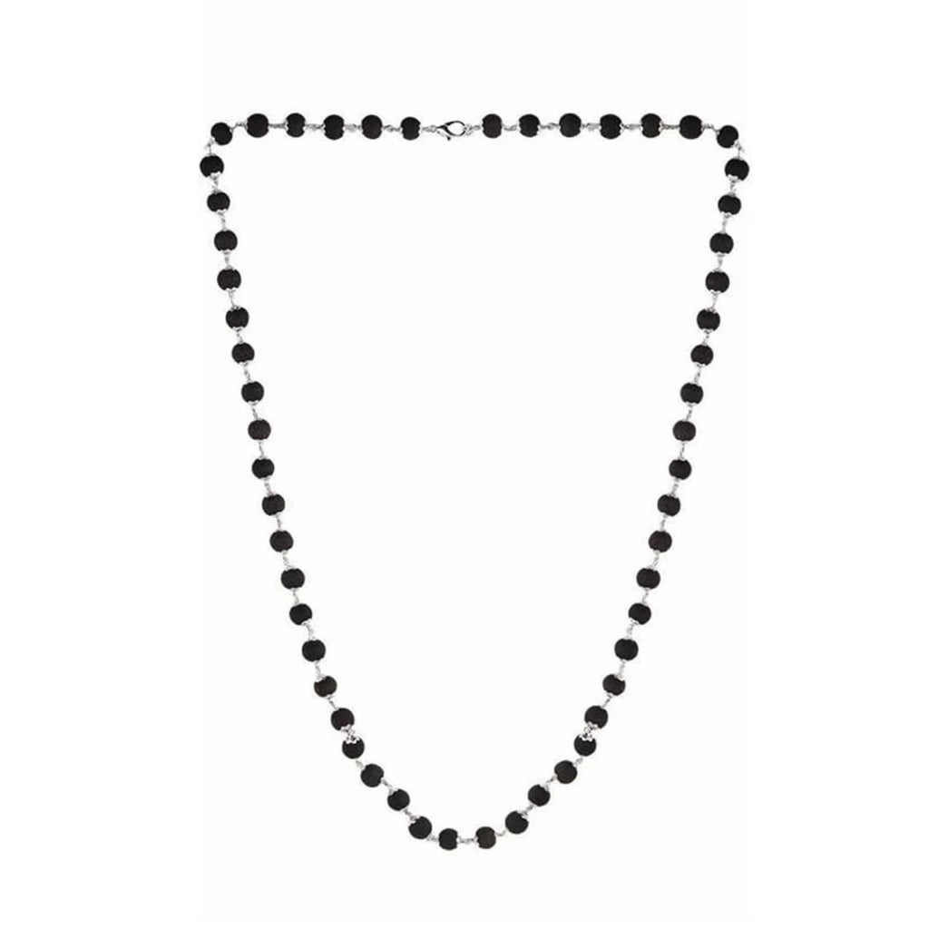 Karungali Mala With Silver Cap