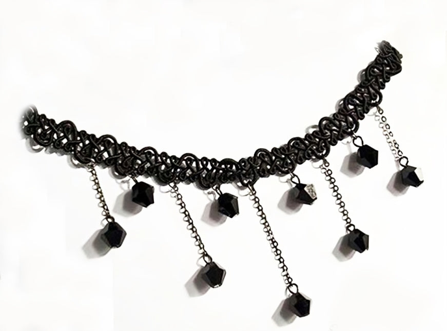 Water Drop Tassel Choker Necklace