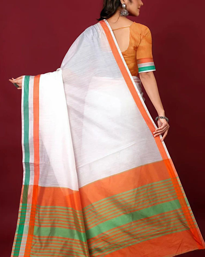 Proud Indian Women Tiranga Saree